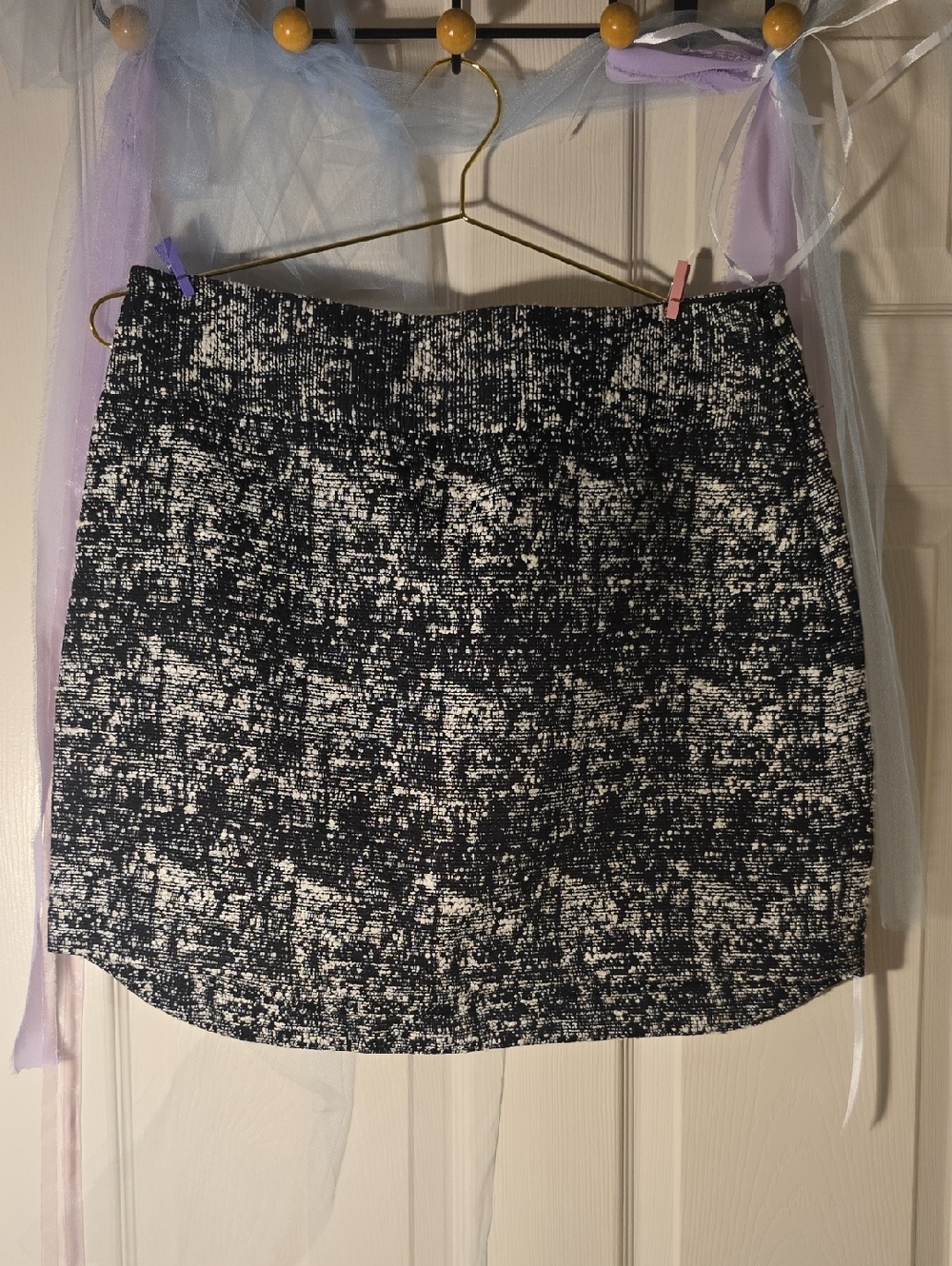 Banana Republic Black and White Tweed Pencil Skirt
